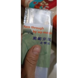 Pass through transparent bag